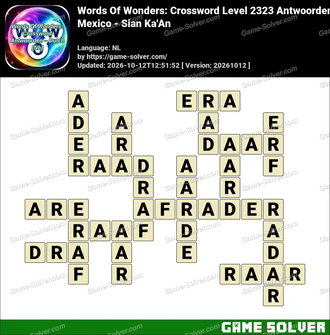 Words Of Wonders: Crossword Level 2323 Antwoorden – Mexico – Sian Ka’An